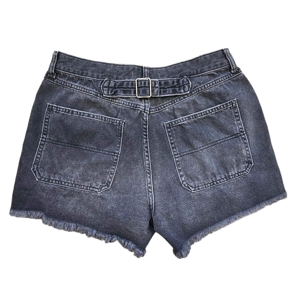 WeThe Free Jesse Carpenter Fray Hem Button Fly Faded Black Shorts Size 30 - Picture 3 of 14